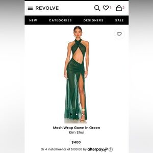 Kim Shui Emerald Green Wrap Gown Dress From Revolve
